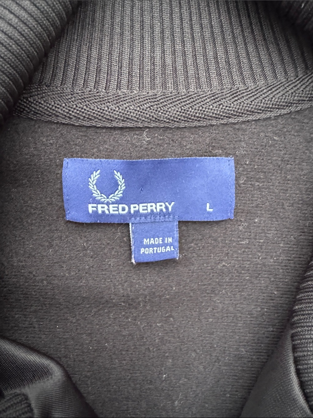 Fred Perry Black Track Jacket - Picture 2 of 8